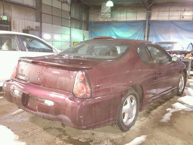 2G1WX12K949258211 - 2004 CHEVROLET MONTE CARL PURPLE photo 4