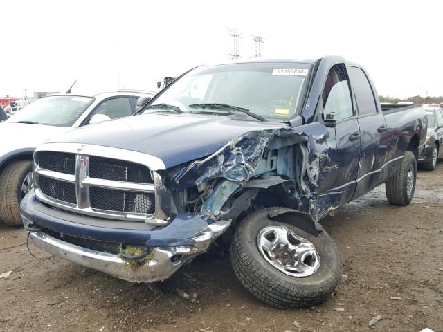 3D7KU28C73G827264 - 2003 DODGE RAM 2500 S BLUE photo 2