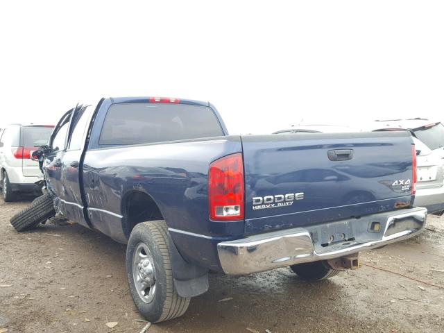 3D7KU28C73G827264 - 2003 DODGE RAM 2500 S BLUE photo 3