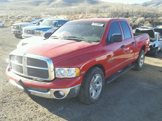 1D7HA18DX5S238663 - 2005 DODGE RAM 1500 S RED photo 2