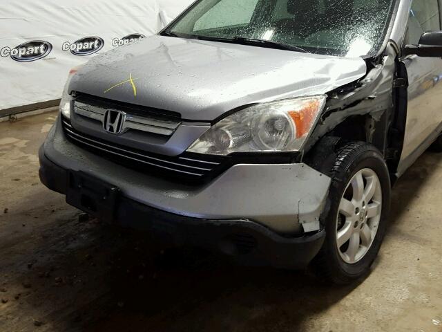 5J6RE48517L007591 - 2007 HONDA CR-V EX SILVER photo 9