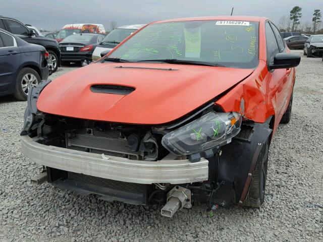 1C3CDFBBXGD643787 - 2016 DODGE DART SXT ORANGE photo 2