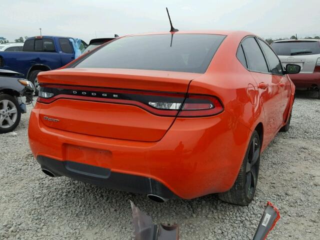 1C3CDFBBXGD643787 - 2016 DODGE DART SXT ORANGE photo 4