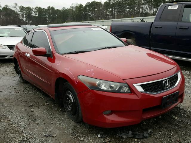 1HGCS22829A010673 - 2009 HONDA ACCORD EXL RED photo 1