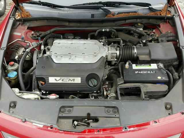 1HGCS22829A010673 - 2009 HONDA ACCORD EXL RED photo 7