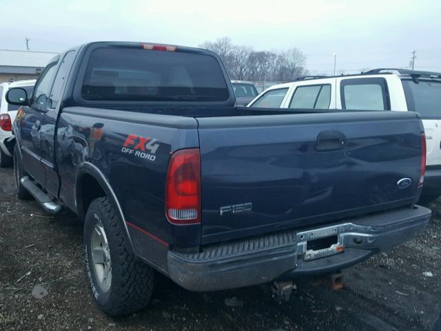 2FTRX18L92CA41892 - 2002 FORD F150 BLUE photo 3