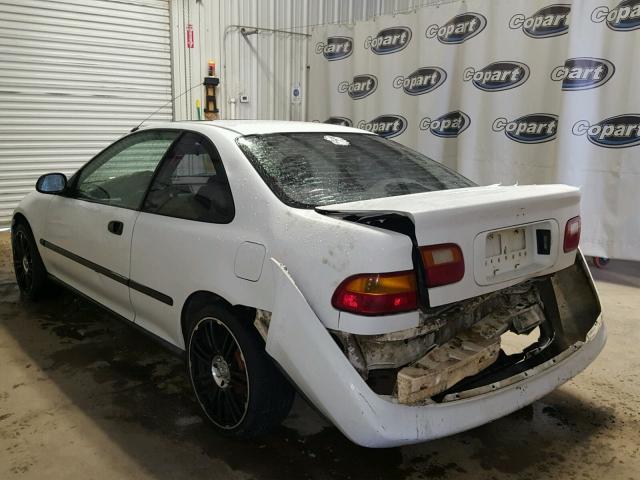 1HGEJ1154PL031703 - 1993 HONDA CIVIC EX WHITE photo 3