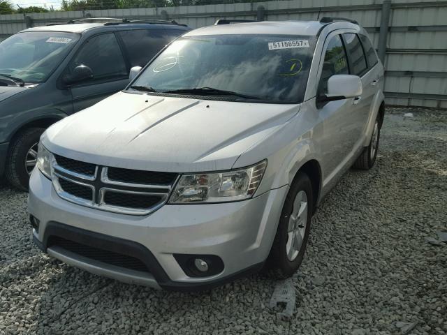 3C4PDCBG4CT196806 - 2012 DODGE JOURNEY SX SILVER photo 2