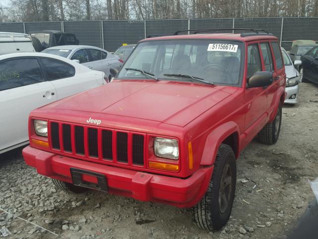 1J4FJ68S0WL259492 - 1998 JEEP CHEROKEE S RED photo 2