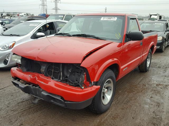 1GCCS14H938219381 - 2003 CHEVROLET S TRUCK S1 RED photo 2