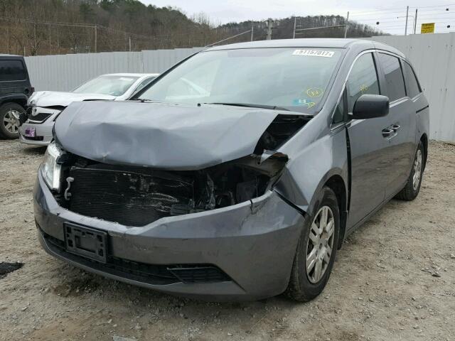 5FNRL5H27BB047824 - 2011 HONDA ODYSSEY LX GRAY photo 2