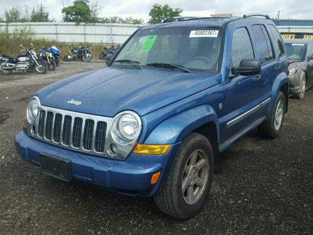 1J8GL58K15W623925 - 2005 JEEP LIBERTY LI BLUE photo 2
