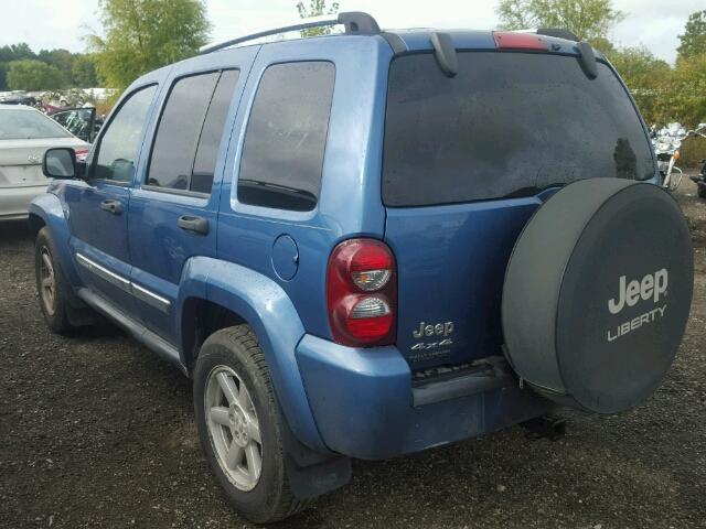 1J8GL58K15W623925 - 2005 JEEP LIBERTY LI BLUE photo 3