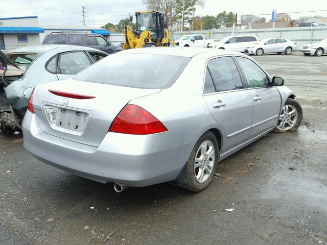 1HGCM56377A213100 - 2007 HONDA ACCORD SE SILVER photo 4