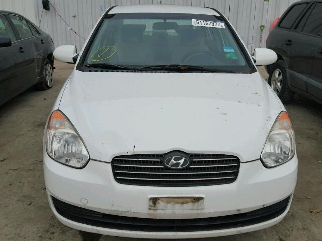 KMHCN46CX9U372745 - 2009 HYUNDAI ACCENT GLS WHITE photo 9