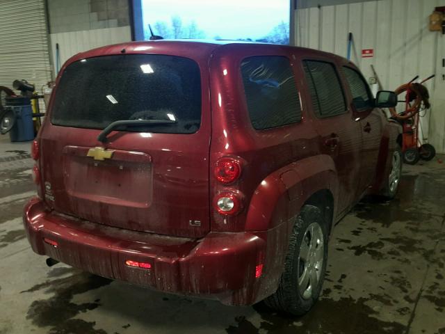 3GNCA13D68S672283 - 2008 CHEVROLET HHR LS MAROON photo 4