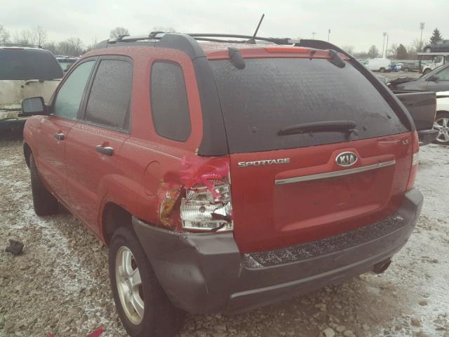 KNDJF724587504686 - 2008 KIA SPORTAGE L RED photo 3