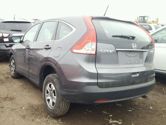 2HKRM4H31EH724890 - 2014 HONDA CR-V LX GRAY photo 3