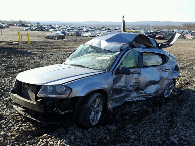 1C3CDZAG2DN768738 - 2013 DODGE AVENGER SE SILVER photo 2