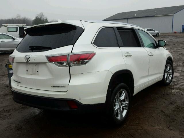 5TDDKRFH3FS203239 - 2015 TOYOTA HIGHLANDER WHITE photo 4