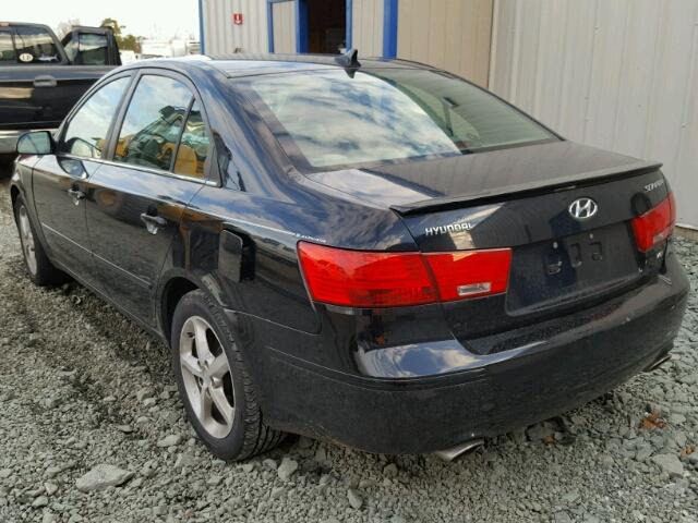 5NPEU46F69H495320 - 2009 HYUNDAI SONATA SE BLACK photo 3