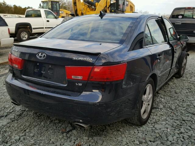 5NPEU46F69H495320 - 2009 HYUNDAI SONATA SE BLACK photo 4