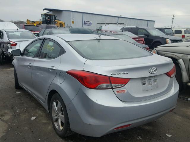 5NPDH4AE7DH367692 - 2013 HYUNDAI ELANTRA GL SILVER photo 3