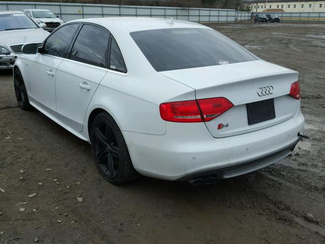 WAUKGAFL7CA108638 - 2012 AUDI S4 PRESTIG WHITE photo 3