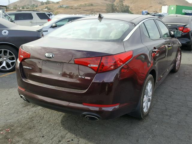 5XXGN4A70DG210606 - 2013 KIA OPTIMA EX PURPLE photo 4