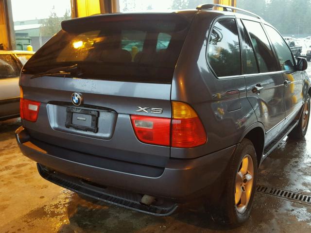 5UXFA53542LP47094 - 2002 BMW X5 3.0I GRAY photo 4