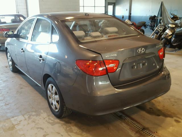 KMHDU46D68U395194 - 2008 HYUNDAI ELANTRA GL GRAY photo 3