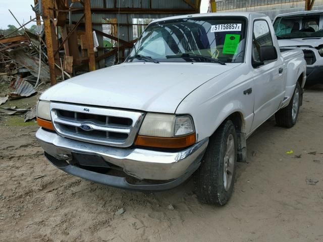 1FTYR10C2XPA76474 - 1999 FORD RANGER WHITE photo 2