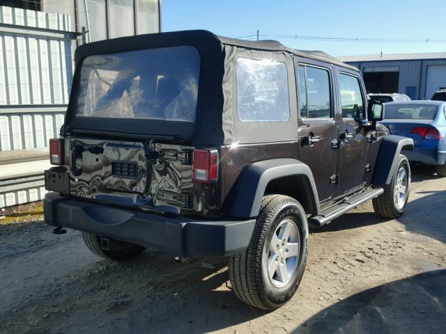 1C4BJWDG8DL689824 - 2013 JEEP WRANGLER U BROWN photo 4