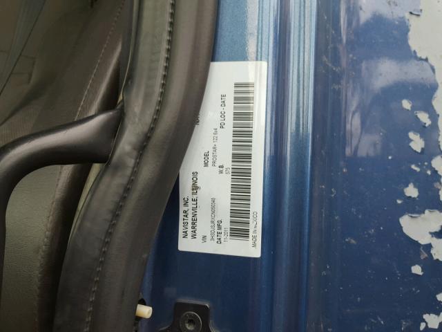 3HSDJSJRXCN050348 - 2012 INTERNATIONAL PROSTAR أزرق صورة 10