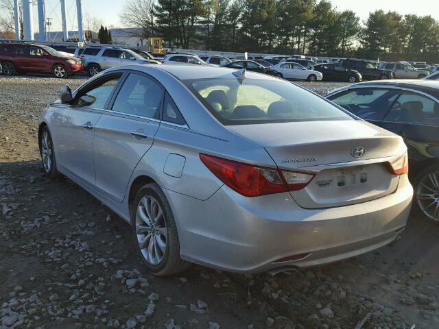 5NPEC4AC4BH055537 - 2011 HYUNDAI SONATA SE SILVER photo 3