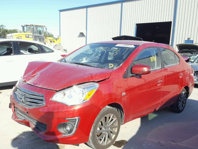 ML32F4FJ4HHF11082 - 2017 MITSUBISHI MIRAGE G4 RED photo 2