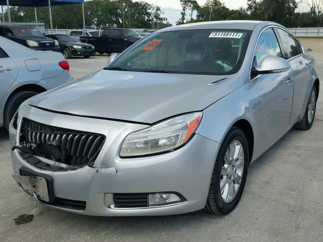 2G4GS5ER9D9232262 - 2013 BUICK REGAL PREM SILVER photo 2