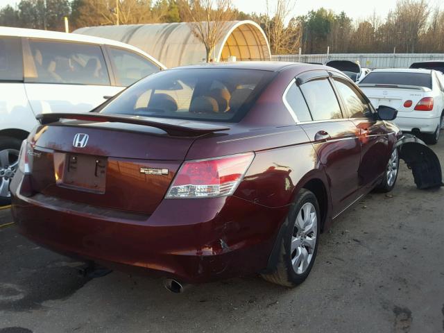 1HGCP2F70AA083208 - 2010 HONDA ACCORD EX BURGUNDY photo 4