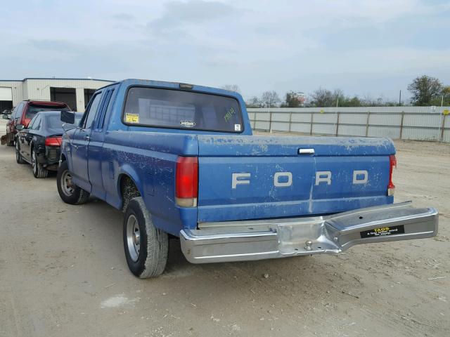 1FTEX15Y1MKA41544 - 1991 FORD F150 BLUE photo 3