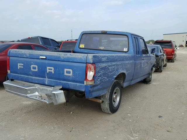 1FTEX15Y1MKA41544 - 1991 FORD F150 BLUE photo 4