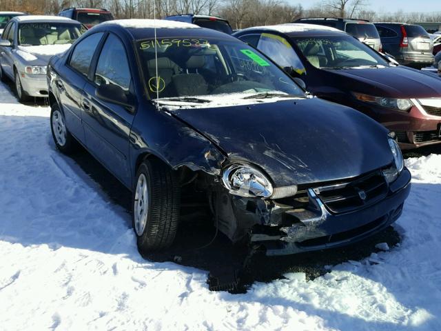 1B3ES26CX2D635785 - 2002 DODGE NEON BLUE photo 1