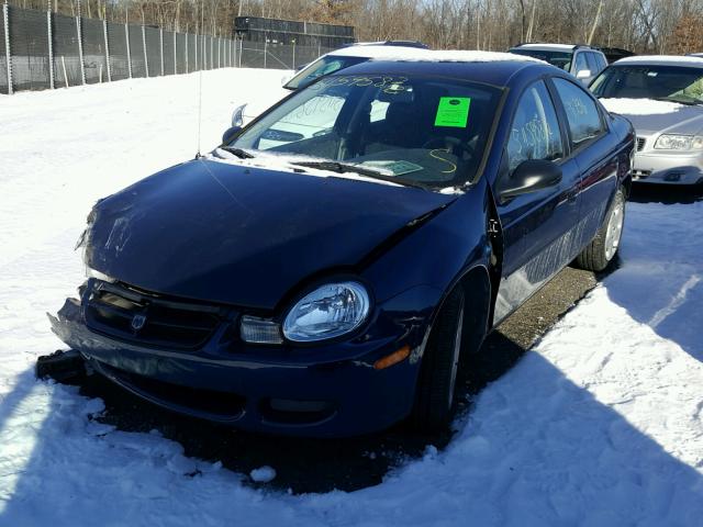 1B3ES26CX2D635785 - 2002 DODGE NEON BLUE photo 2