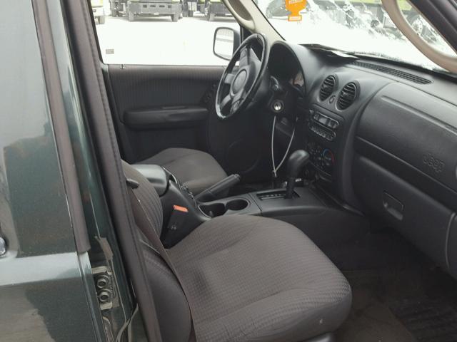 1J4GL48K52W257412 - 2002 JEEP LIBERTY SP GREEN photo 5