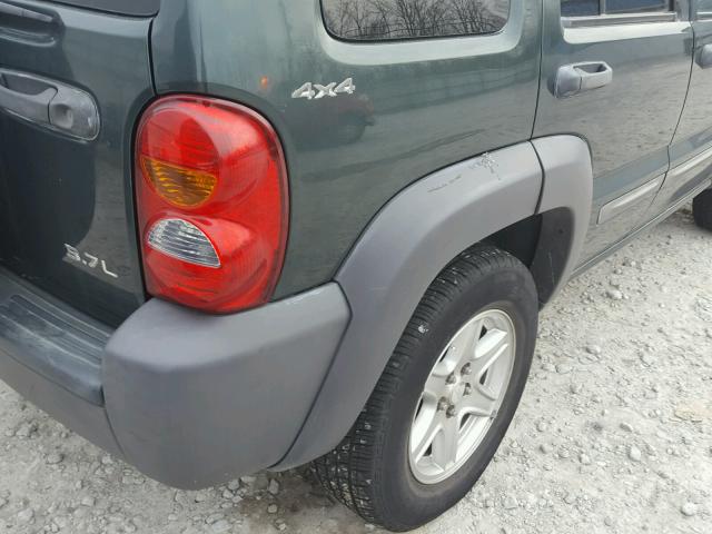 1J4GL48K52W257412 - 2002 JEEP LIBERTY SP GREEN photo 9