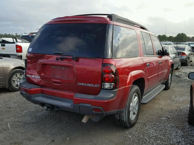 1GNES16S436136140 - 2003 CHEVROLET TRAILBLAZE RED photo 4