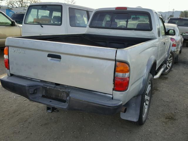 5TESM92N14Z444097 - 2004 TOYOTA TACOMA XTR SILVER photo 4