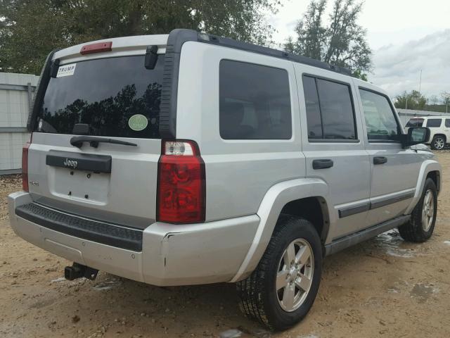 1J8HG48N16C244679 - 2006 JEEP COMMANDER SILVER photo 4