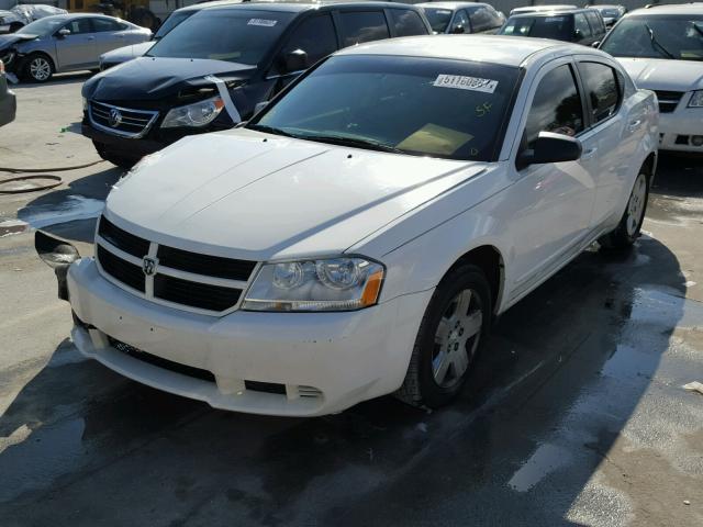 1B3CC4FB3AN191584 - 2010 DODGE AVENGER SX WHITE photo 2