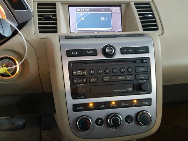 JN8AZ08W16W522956 - 2006 NISSAN MURANO SL WHITE photo 9