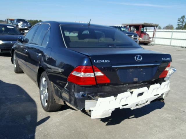 JTHBN36F665045820 - 2006 LEXUS LS 430 BLUE photo 3